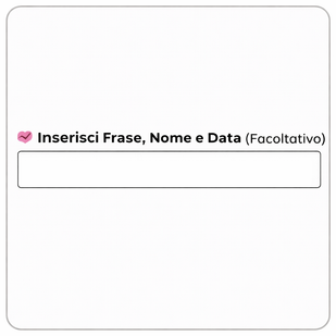 2. Inserisci una frase, il nome o una data